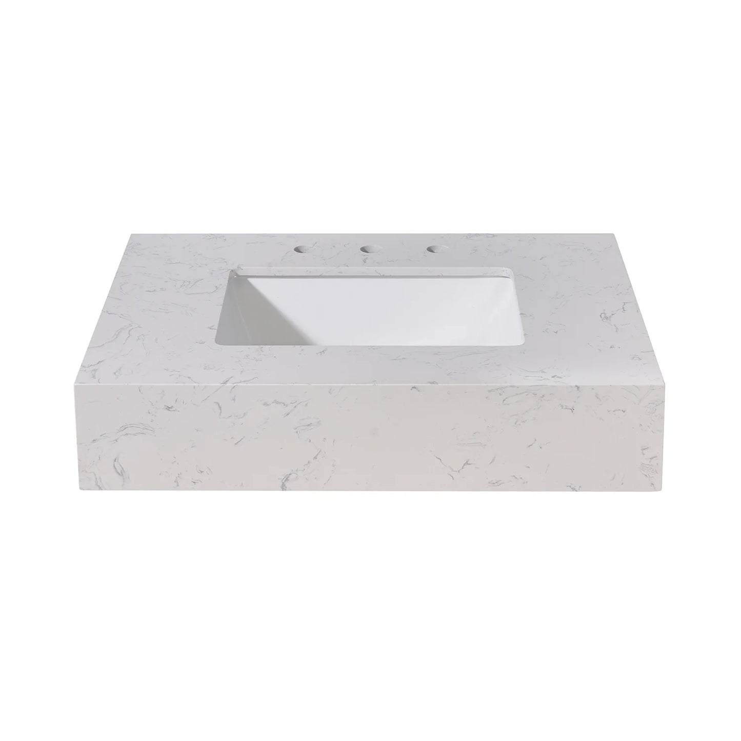 Altair Merano Stone effects Single Sink Vanity Top in Aosta White Apron