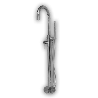 Cambridge Modern Freestanding Tub Filler Faucet with Shower Wand