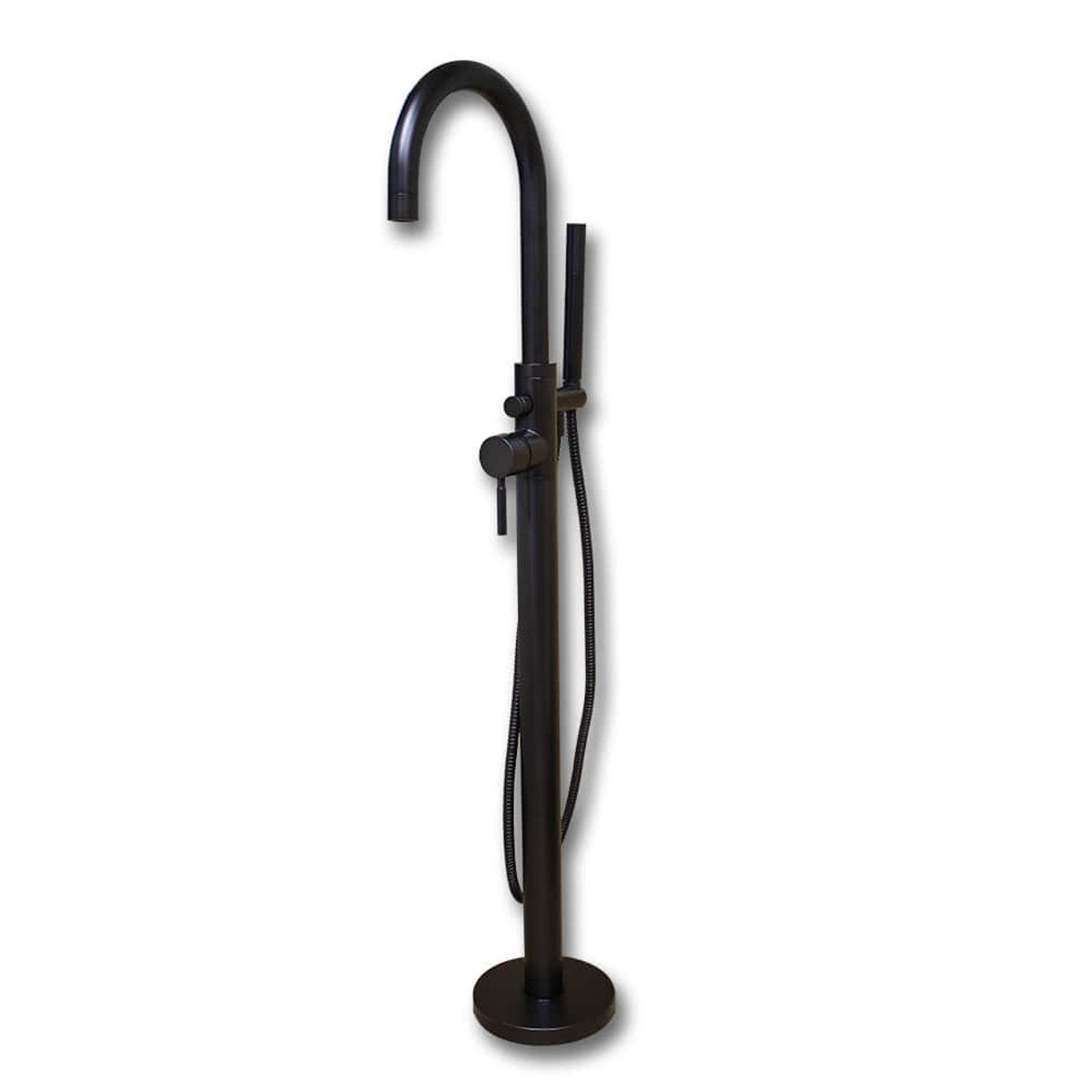 Cambridge Modern Freestanding Tub Filler Faucet with Shower Wand