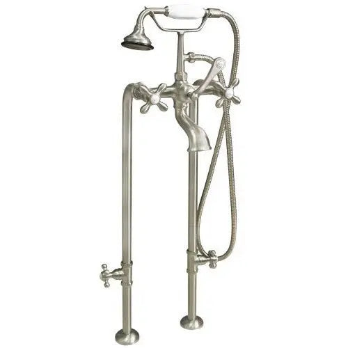 Cambridge Clawfoot Tub Freestanding British Telephone Faucet & Hand Held Shower Combo