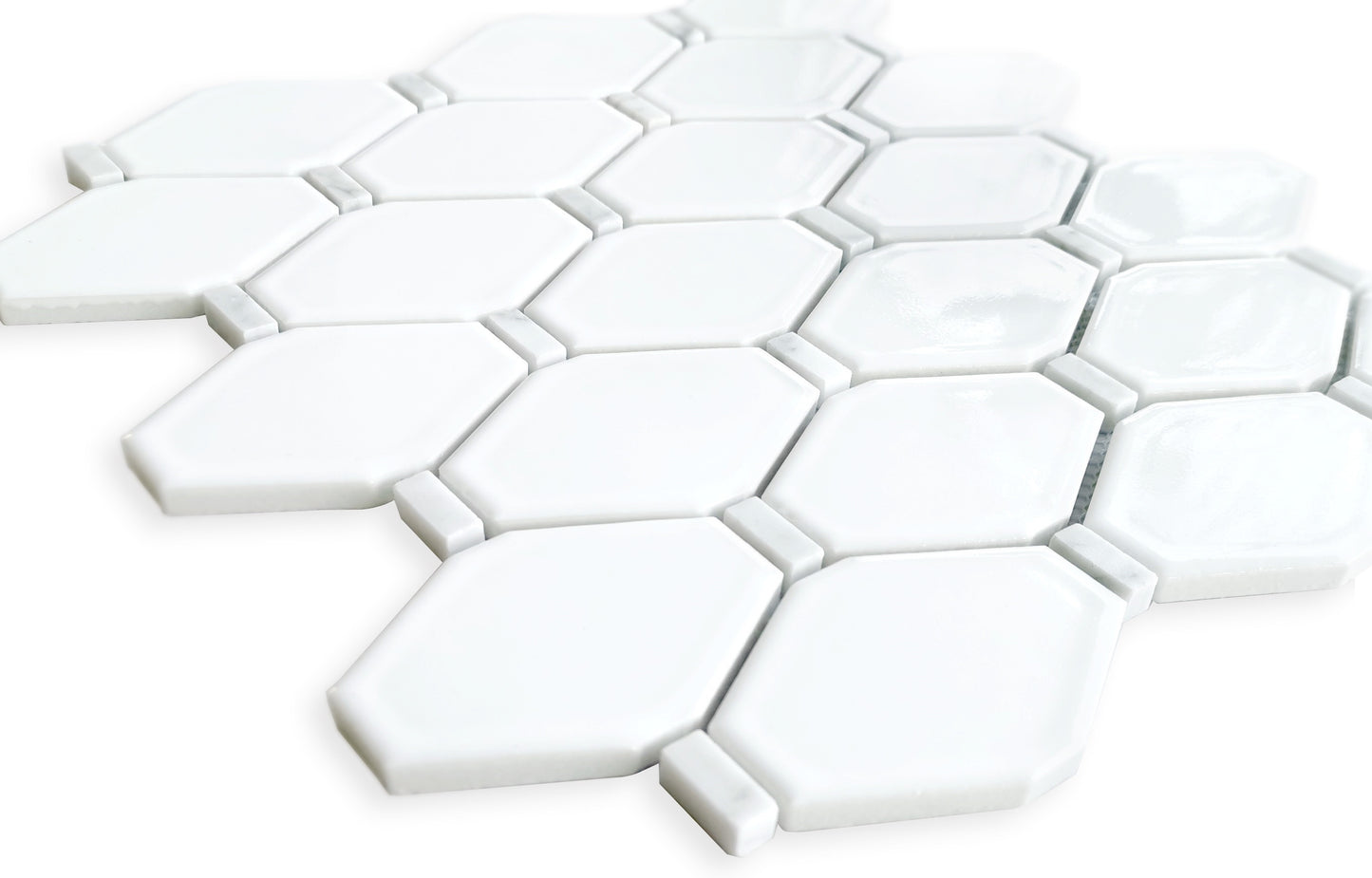 Altair Badajoz Honeycomb Glass Mosaic Floor and Wall Tile