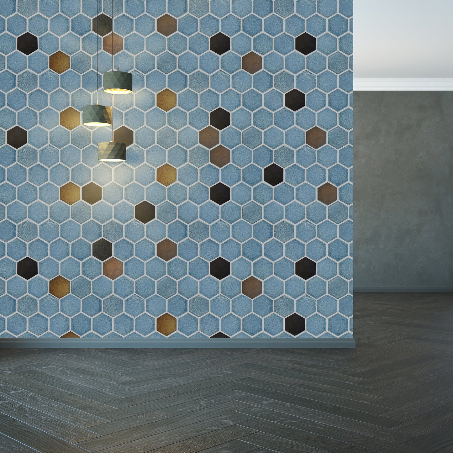 Altair Lugo Lava Stone Mosaic Floor and Wall Tile