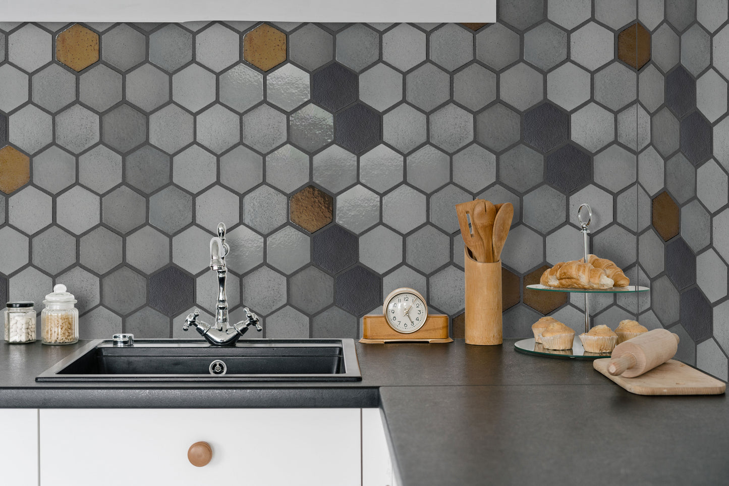 Altair Lugo Lava Stone Mosaic Floor and Wall Tile