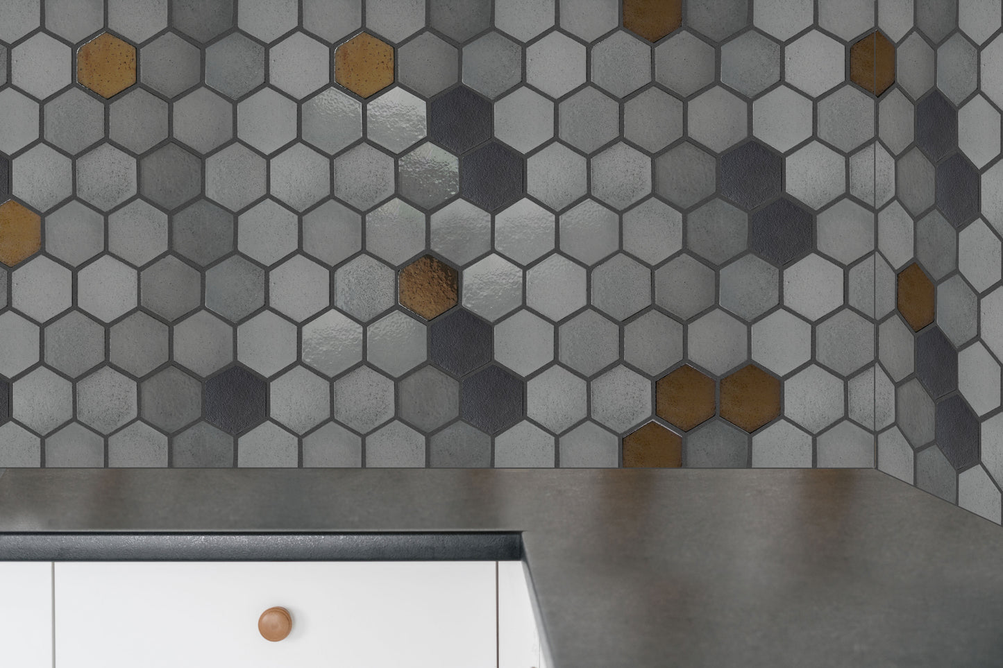 Altair Lugo Lava Stone Mosaic Floor and Wall Tile