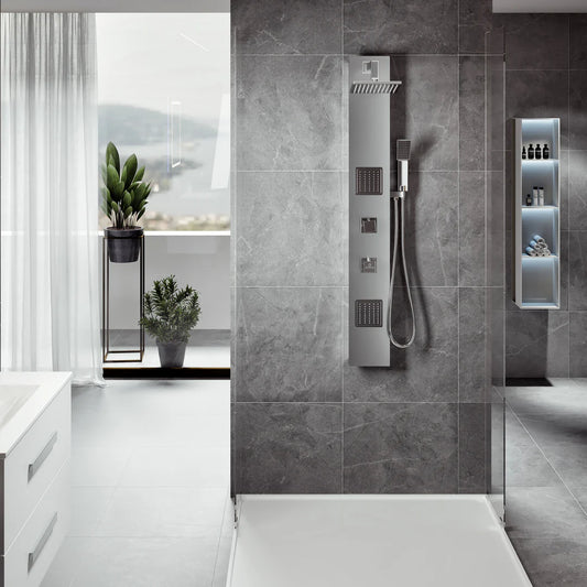 Eviva Tuscany Stainless Steel Thermostatic Shower Massage